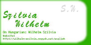 szilvia wilhelm business card